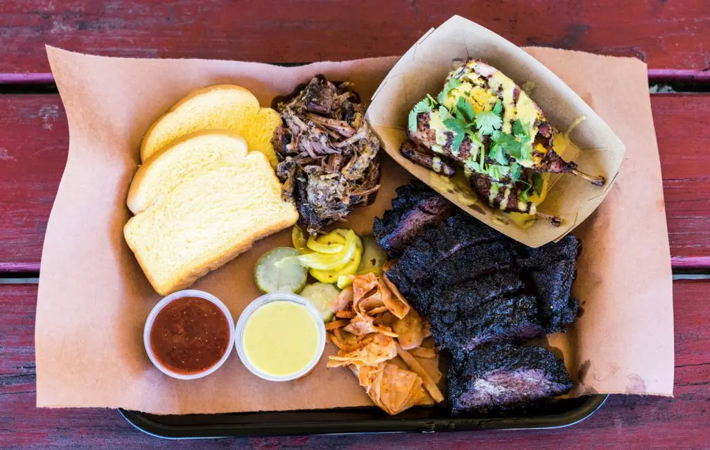 Austin's LeRoy and Lewis Barbecue smokes its outstanding burgers. 