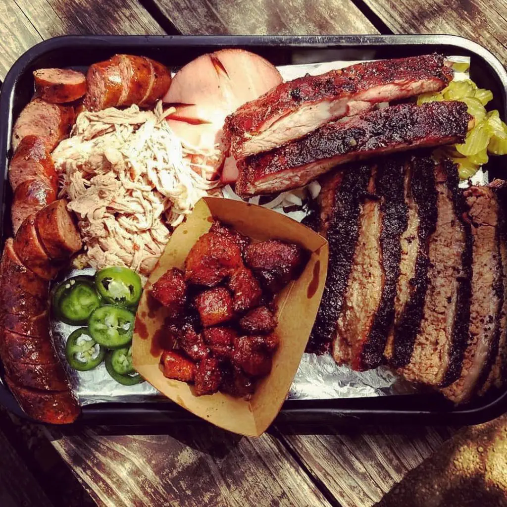 Fort Worth's Panther City BBQ stuffs a jalapeño with cheese, top it with pork belly and wrap it in bacon. 