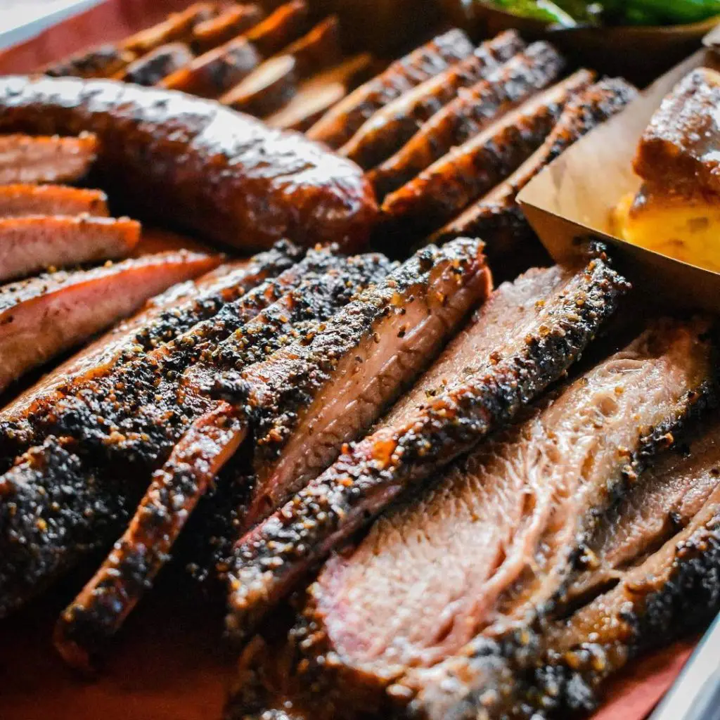 Reveille Barbecue in Magnolia is big into pepper, whether you're talking brisket, beef ribs or turkey. 