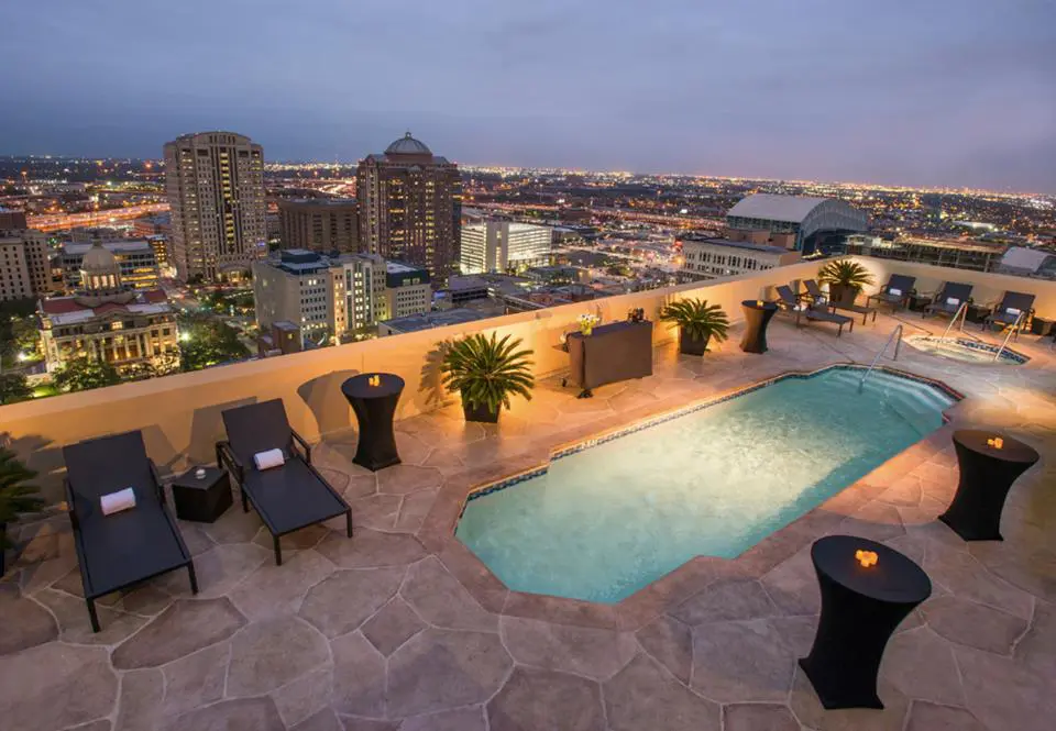 The Magnolia Hotel has an intimate pool. 