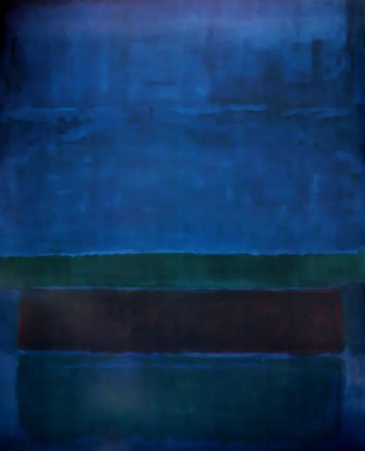 Rothko's Blue, Green, and Brown is completely contemplative. 