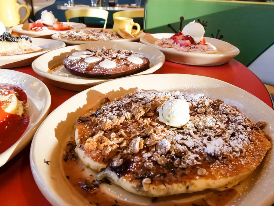 Snooze an AM Eatery is known for outstanding pancakes. 