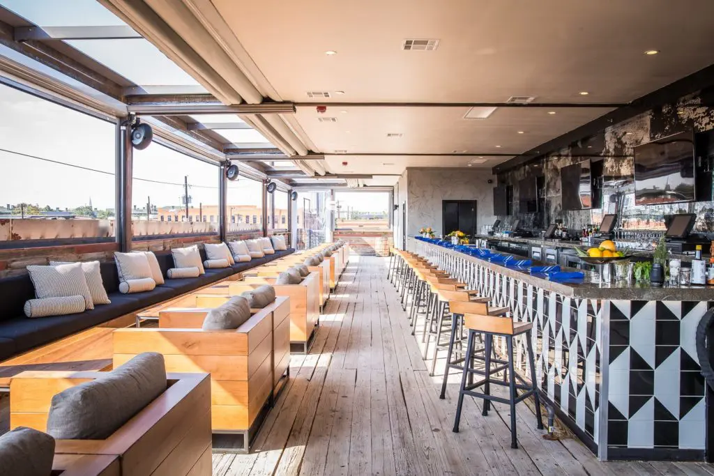 STIRR's rooftop bar in Deep Ellum is bright and fun. Courtesy of STIRR