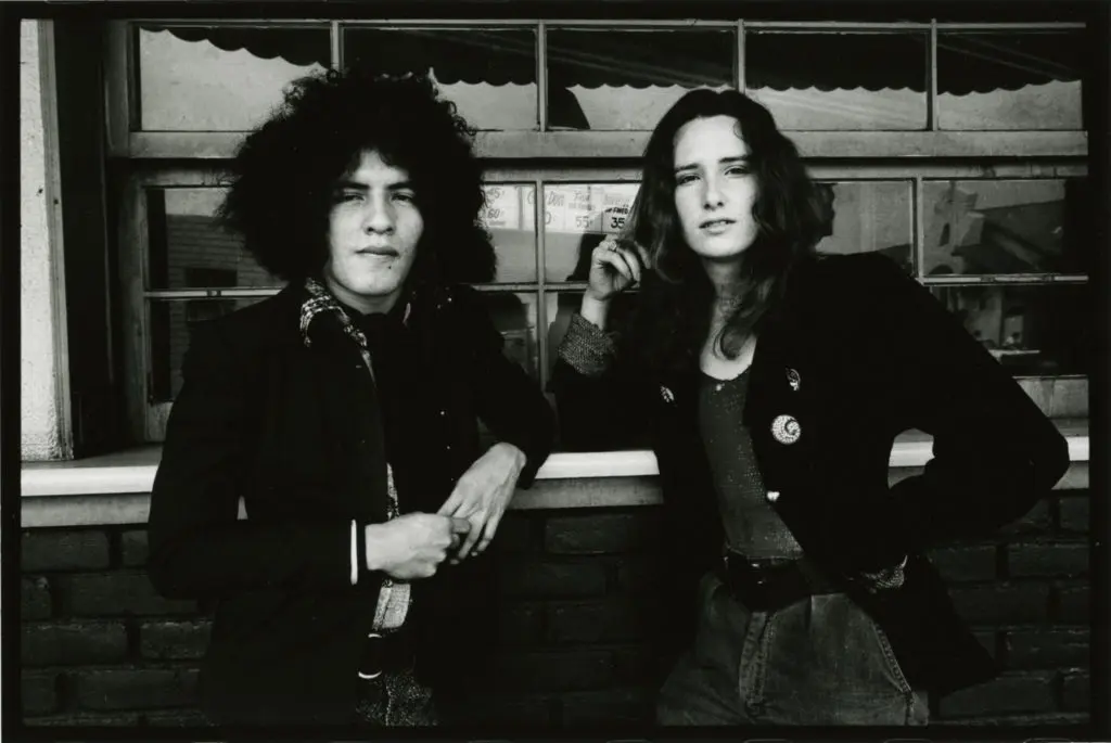 From Axis Mundo: Queer Networks in Chicano L.A. – Anthony Friedkin's "Jim and Mundo, Montebello, East Los Angeles," 1972. (Courtesy of Anthony Friedkin)