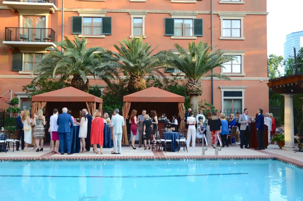 The beautiful Hotel Granduca setting for the kick-off for the American Cancer Society's Corks & Forks fundraiser. (Photo by Roswitha Vogler)