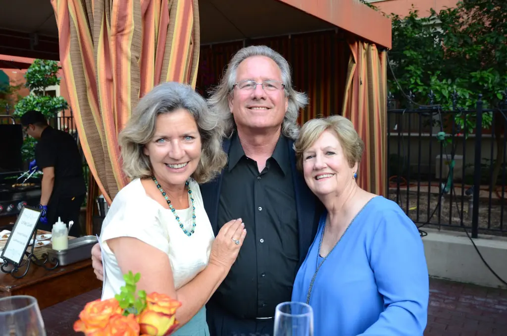 Valery & Bill Meek, Sharon Staley  at the Hotel Granduca kick-off for the American Cancer Society's Corks & Forks event in October. (Photo by Roswitha Vogler)
