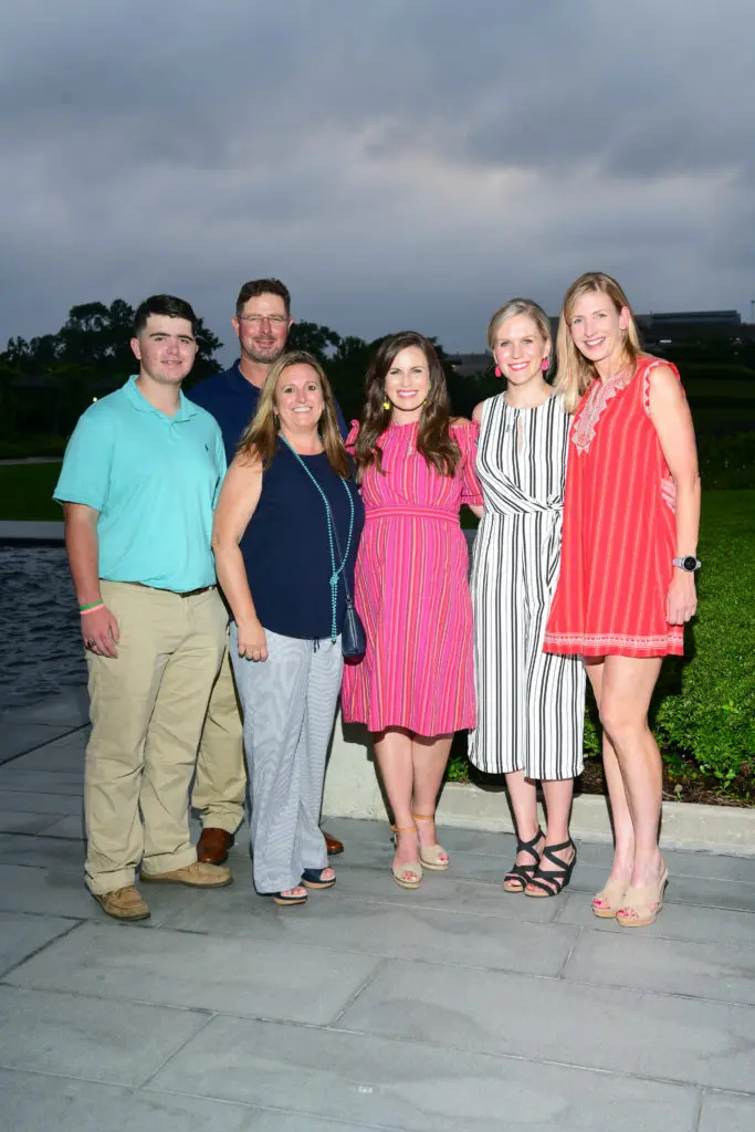 Garrett Heble, Kurt & Holly Heble, Sarah Hubert, Emilie Miesner, Jenn Sabin at the Children's Memorial Hermann event at McGovern Centennial Gardens. (Photo by Daniel Ortiz)