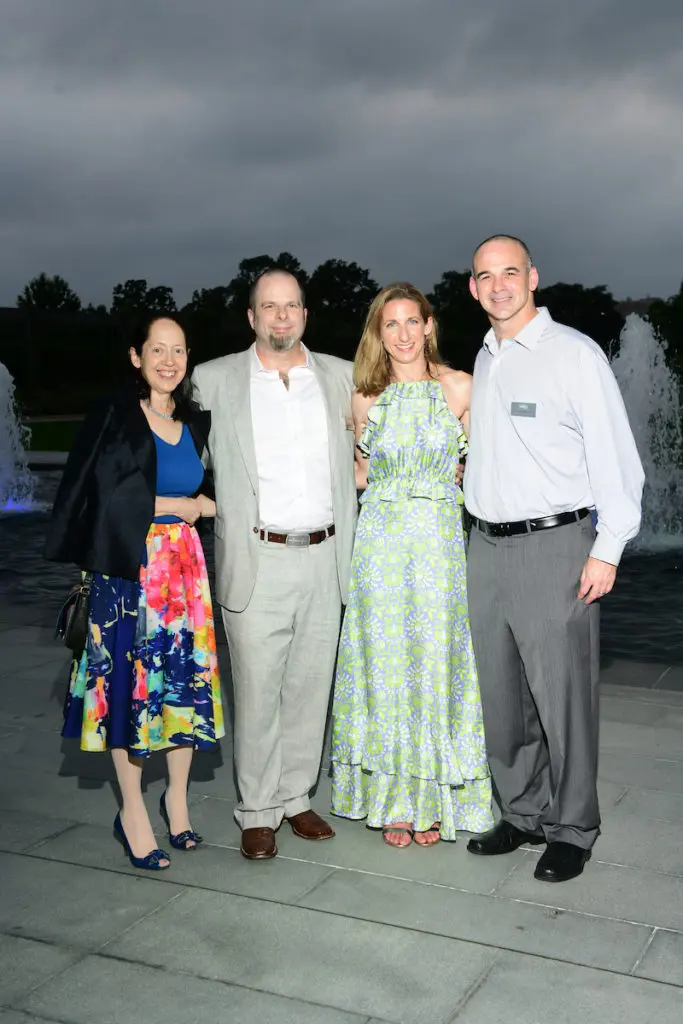 Dr. Barbara Stoll, Dr. James McCarthy, Dr. Suzanne McCarthy, Dr. David Sandberg at the Children's Memorial Hermann event at McGovern Centennial Gardens. (Photo by Daniel Ortiz)