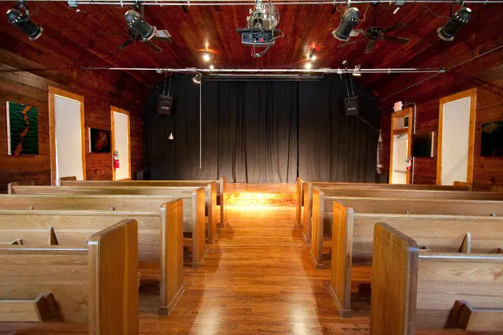 14 Pews is located inside a renovated church. 