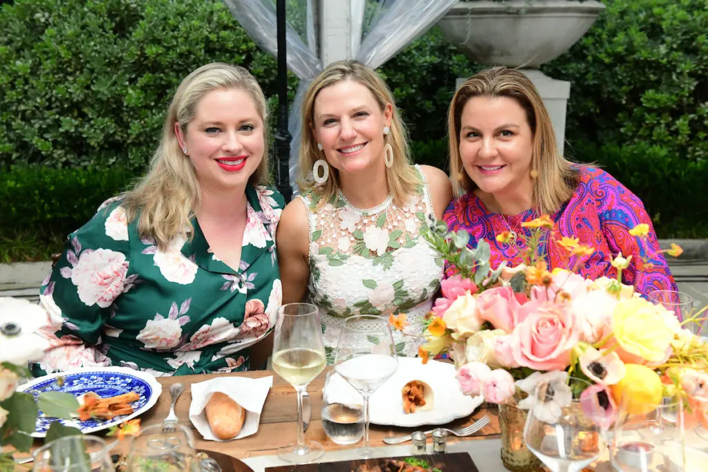 April McGee, Christine McCartney, Talia Kallop at the Children's Memorial Hermann event at McGovern Centennial Gardens. (Photo by Daniel Ortiz)