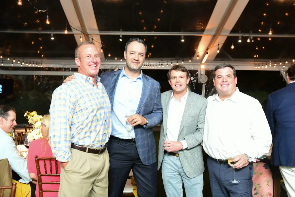 Tom Regan, Lorenzo Marquez, Grant Gremillion, Dan Moody at the Children's Memorial Hermann event at McGovern Centennial Gardens. (Photo by Daniel Ortiz)