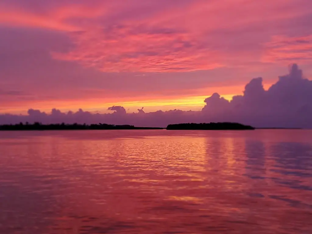 A spectacular sunset as seen from the Bungalows at Key Largo. (Photo by Shafik Rifaat)