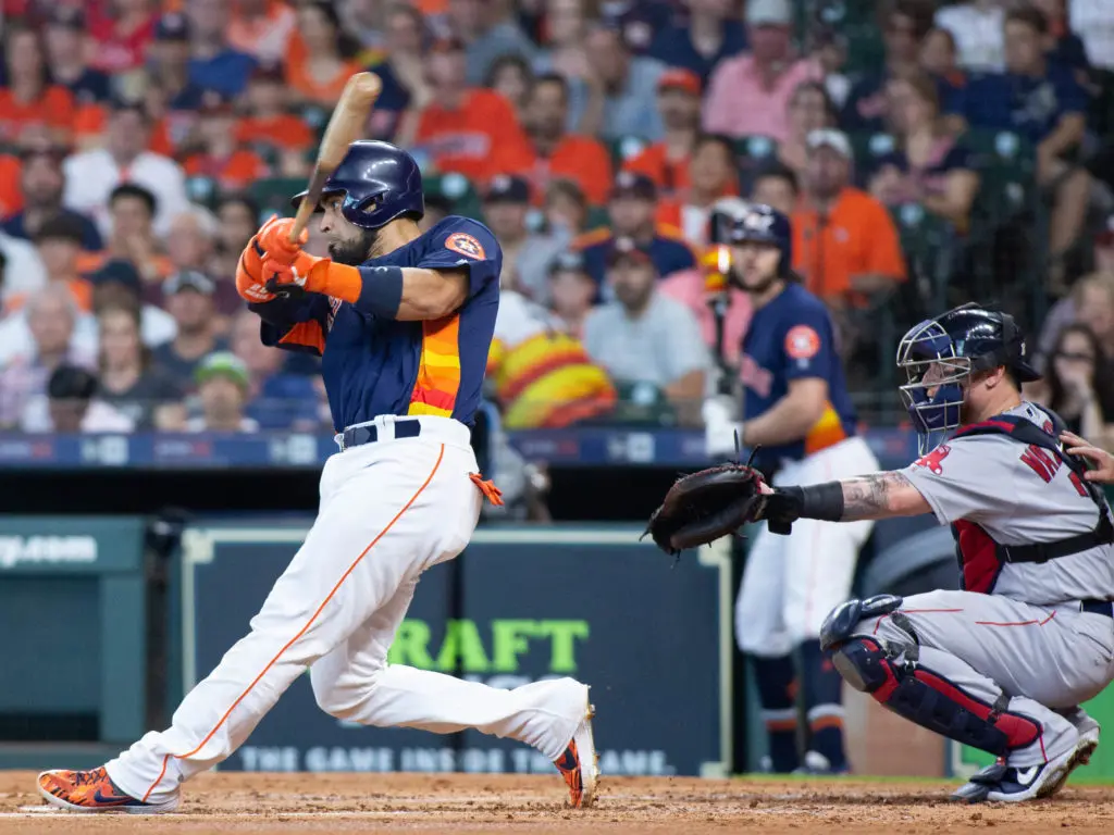 Robinson Chirinos' bat has proven to be very valuable for the Houston Astros. (Photo by F. Carter Smith)