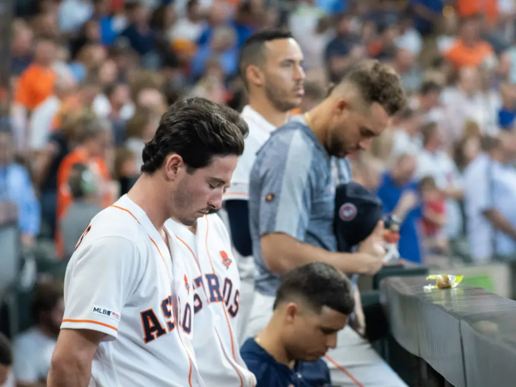 Memorial Day brought some somber moments to Minute Maid Park. (Photo by F. Carter Smith)