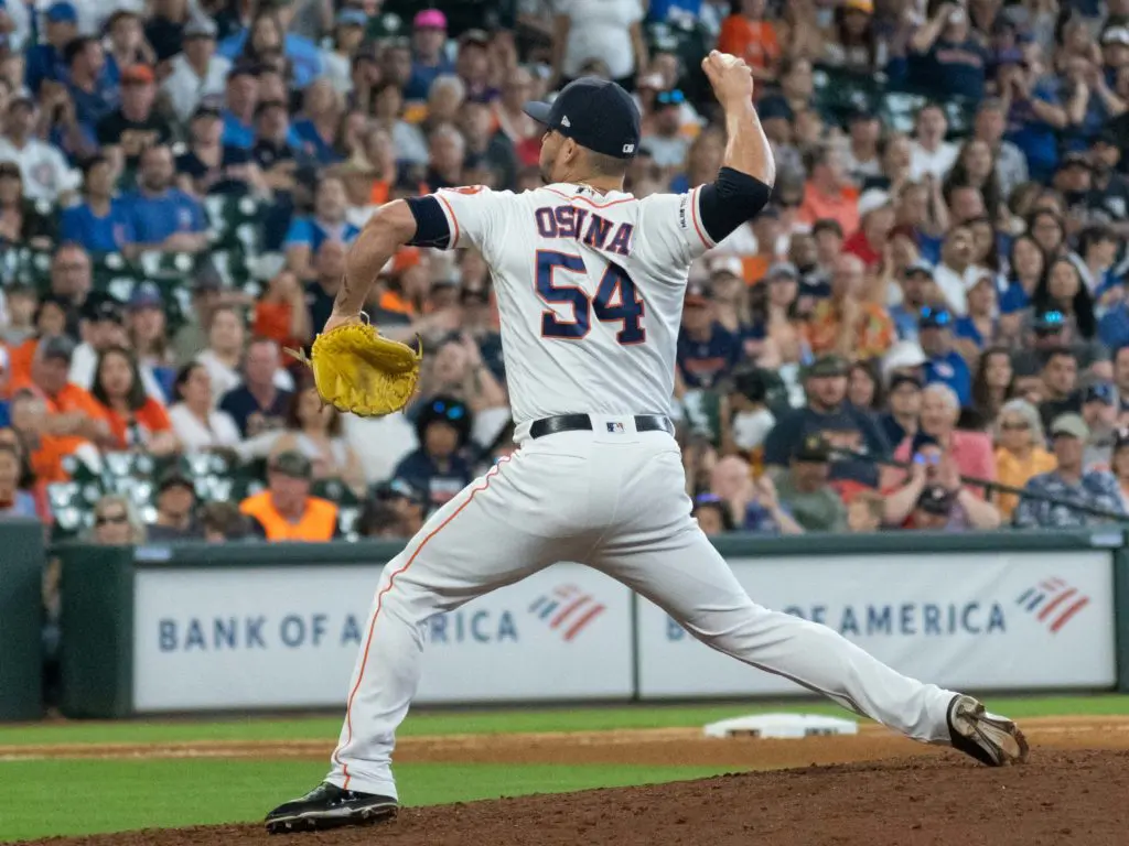Even when he runs into trouble on the mound, Roberto Osuna usually manages to right himself. (Photo by F. Carter Smith)