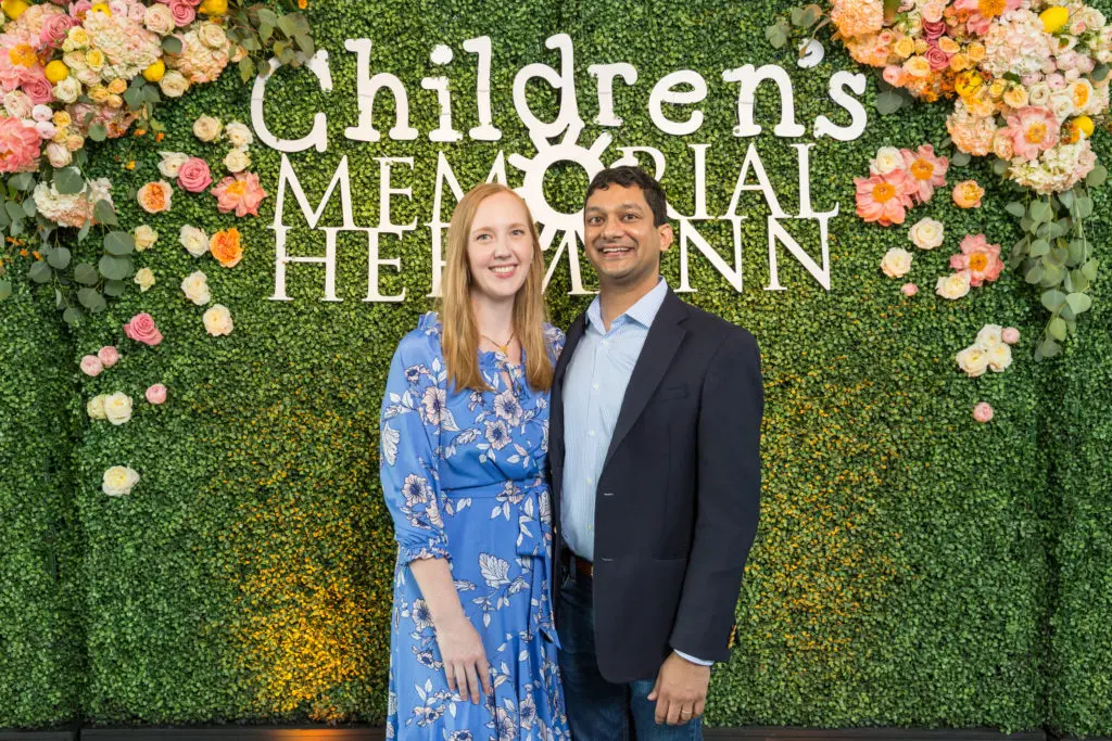 Lauren & Dr. Manish Shah at the Children's Memorial Hermann event at McGovern Centennial Gardens. (Photo by Daniel Ortiz)