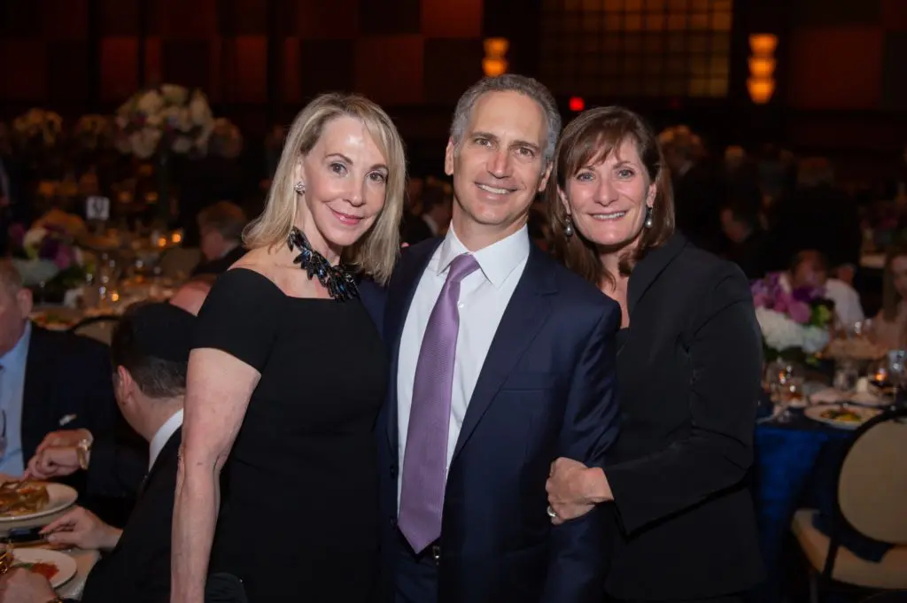 Cheryl Golub, Jeff & Jeryl Golub at the Holocaust Museum Houston LBJ Moral Courage Award dinner. (Photo by Wilson Parish)