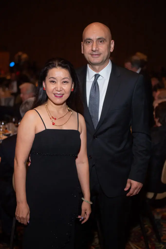 Nancy Li Tarim and Dr. Soner Tarim at the Holocaust Museum Houston LBJ Moral Courage Award dinner. (Photo by Wilson Parish)
