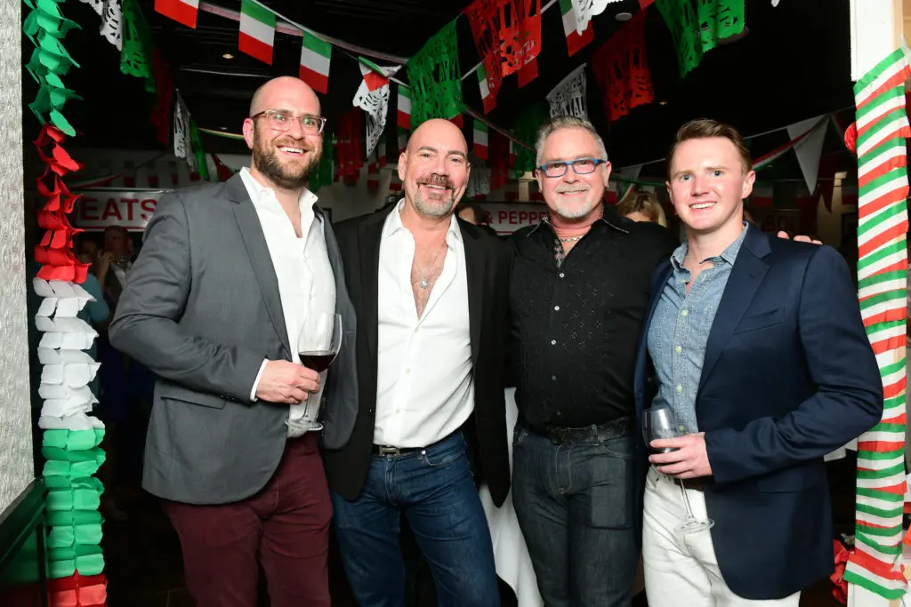 Justin McKee, Chuck Brown, Dr. John Share, Patrick Magee at the opening of B.B. Italia Kitchen & Bar. (Photo by Daniel Ortiz)