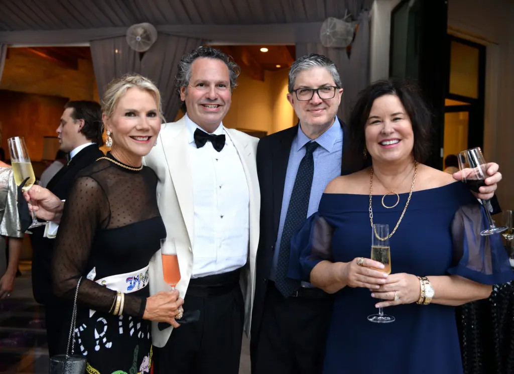 Julie & Andy Steinberg, Lawrence & Kari Trace at Theorem Wine release party. (Photo by Al Torres Photography)
