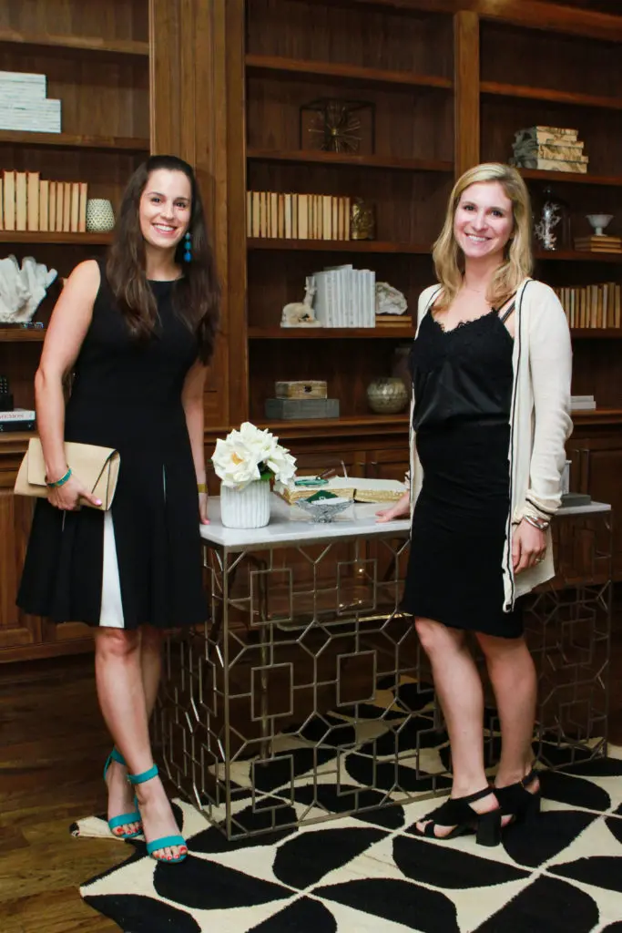 Alexa Sendukas, Elizabeth Scofield at the John Daugherty Realtors Spring Soirée open house at 12014 Tall Oaks. (Photo by Chris Bachman)