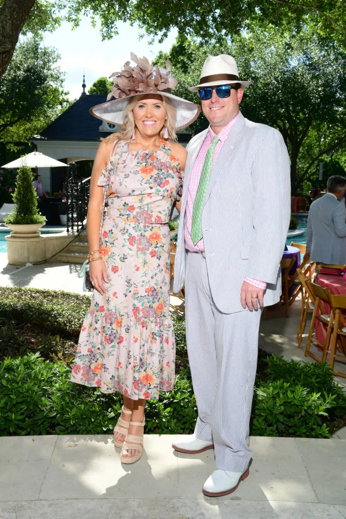 Amanda & Terry Boffone at the 2019 Bo's Place Hats, Hearts & Horseshoes fundraiser celebrating the Kentucky Derby. (Photo by Daniel Ortiz)