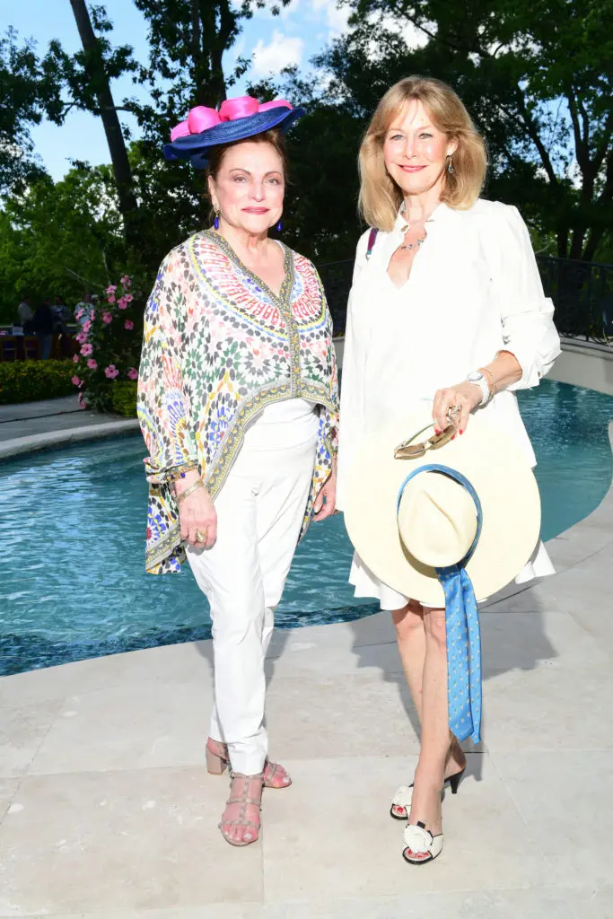 Beth Wolff, Cheryl Byington at Bo's Place Hats, Hearts & Horseshoes fundraiser celebrating the Kentucky Derby. (Photo by Daniel Ortiz)