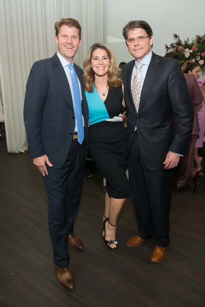 Bill Baldwin, Allison & Stephen Lewis at the Jordan Alexander dinner party. (Photo by Jacob Power)