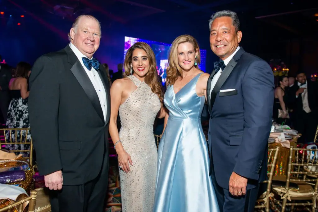Paul & Kristina Somerville, Stephanie & Frank Tsuru at the Memorial Hermann Circle of Life Gala at the Hilton Americas Houston. (Photo by Michelle Watson)