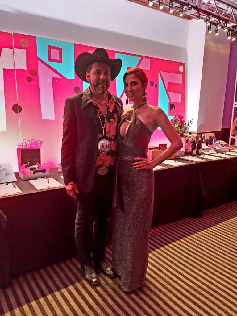 Chairs Cruz & Olivia Ortiz at Artpace's The Happening: Diskoteka Nite. (Photo by CDA)