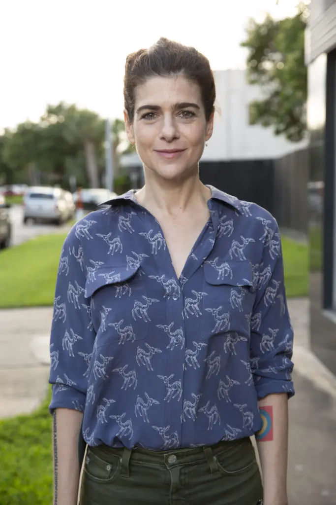 Christina Rees at Glasstire Party for Rainey Knudson at Texas Gallery. (Photo by Jenny Antill Clifton)