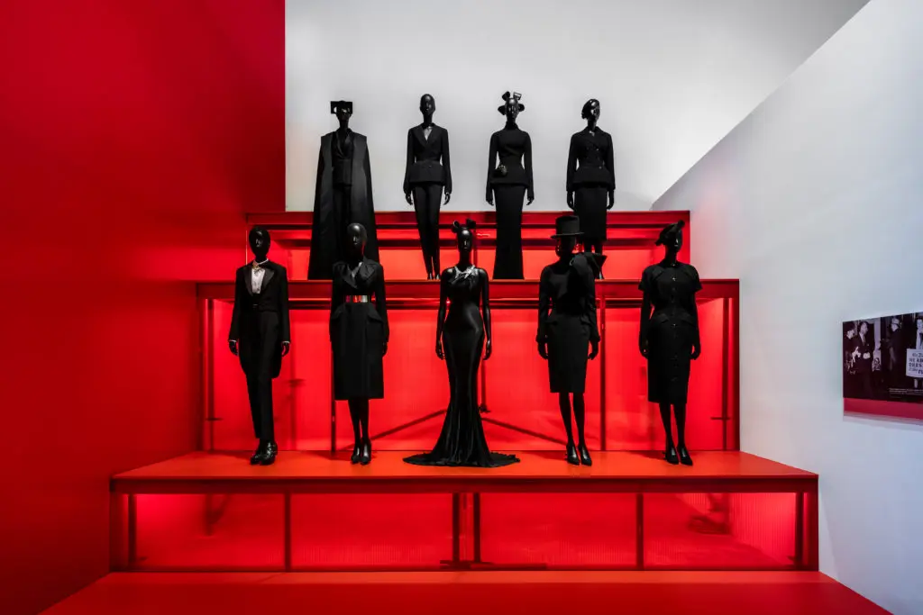 A dramatic display found in "Dior: From Paris to the World" (Photo by James Florio)