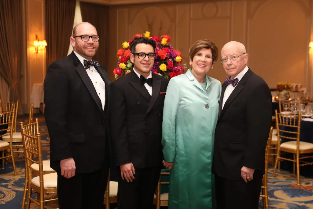 Darrin Davis & Mario Gudmundsson, Robin Angly & Miles Smith at the Da Camera Gala at The Houstonian. (Photo by Priscilla Dickson)