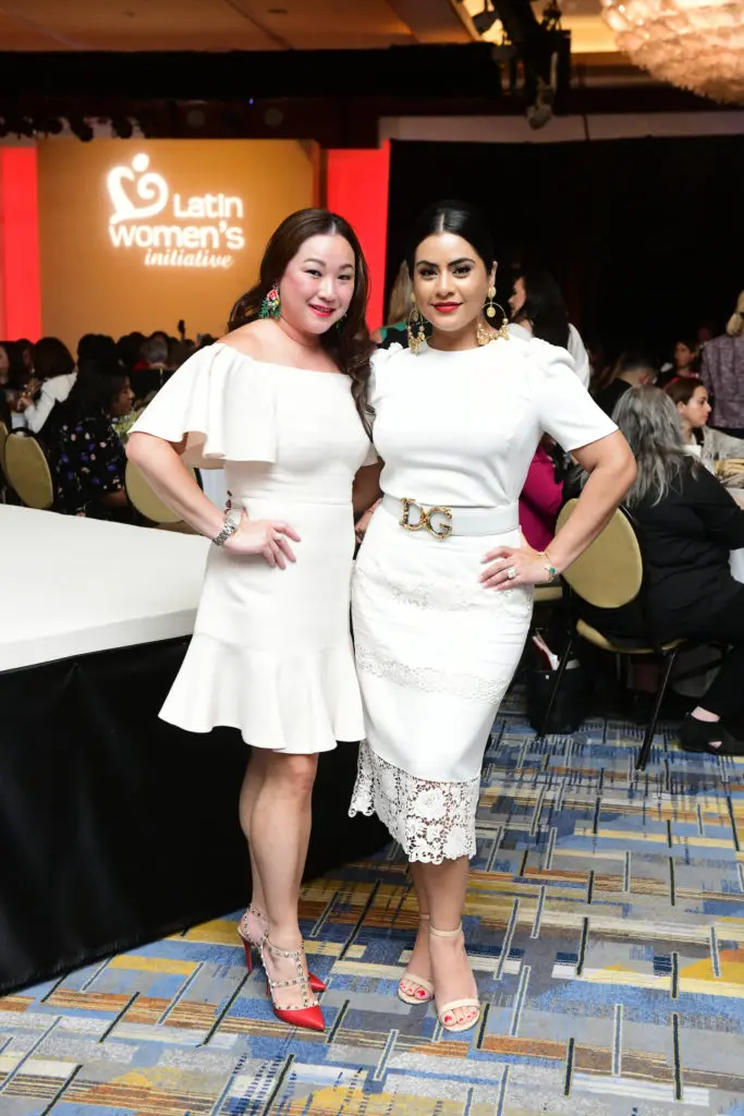 Elia Gabbanelli, Sharon Torres at the Latin Women's Initiative annual luncheon. (Photo by Daniel Ortiz)