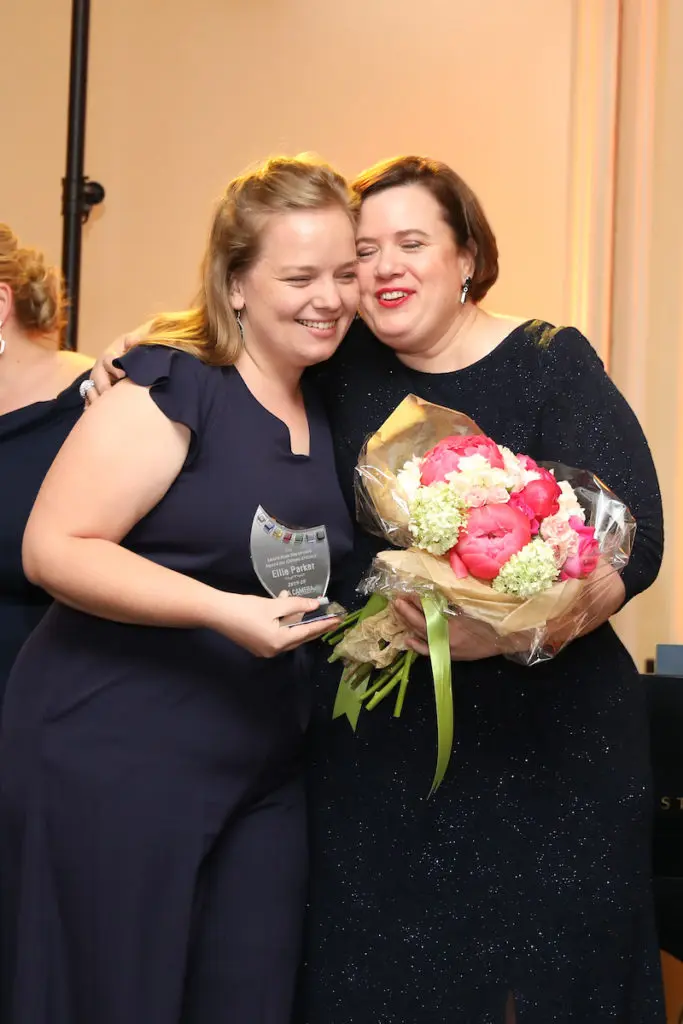 Ellie Parker, Laura Buss Sayavedra at the Da Camera Gala at The Houstonian. (Photo by Priscilla Dickson)