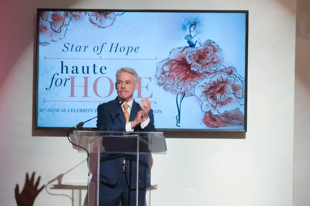 Emcee Tom Koch of KTRK Channel 13 at the Star of Hope luncheon and fashion shows. (Photo by Daniel Ortiz)