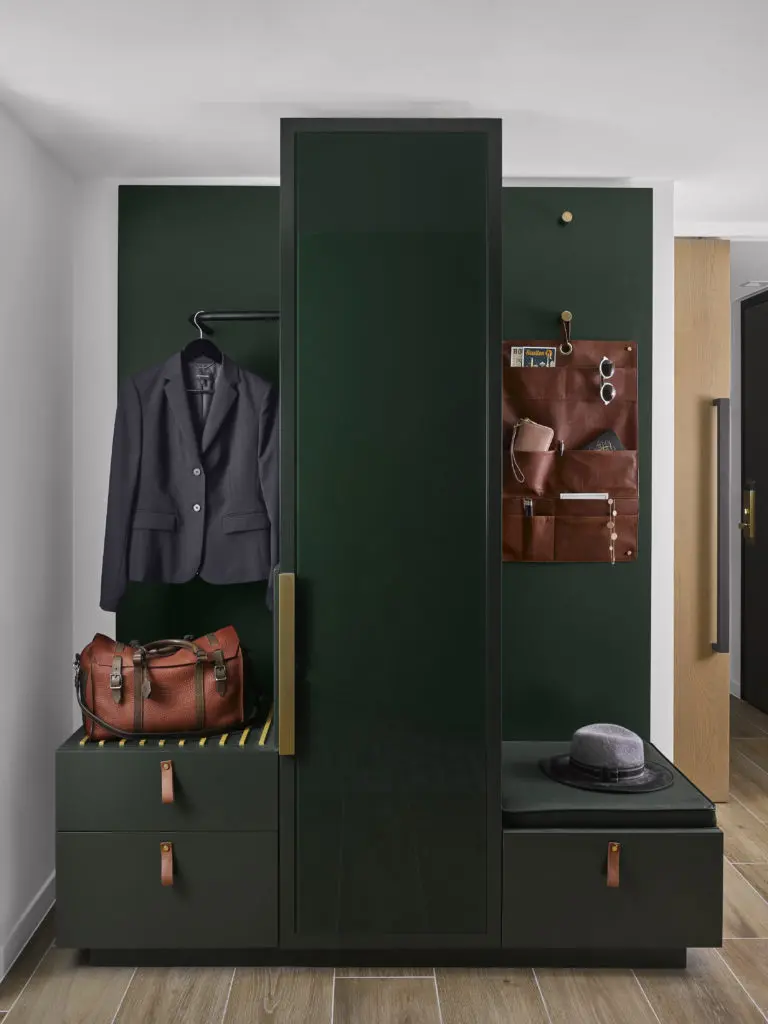 The C. Baldwin brings touches of whimsey, including these distinctive closets.