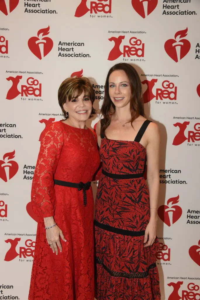 Luncheon chair Hallie Vanderhider, Barbara Pierce Bush at the American Heart Association Go Red for Women luncheon. 