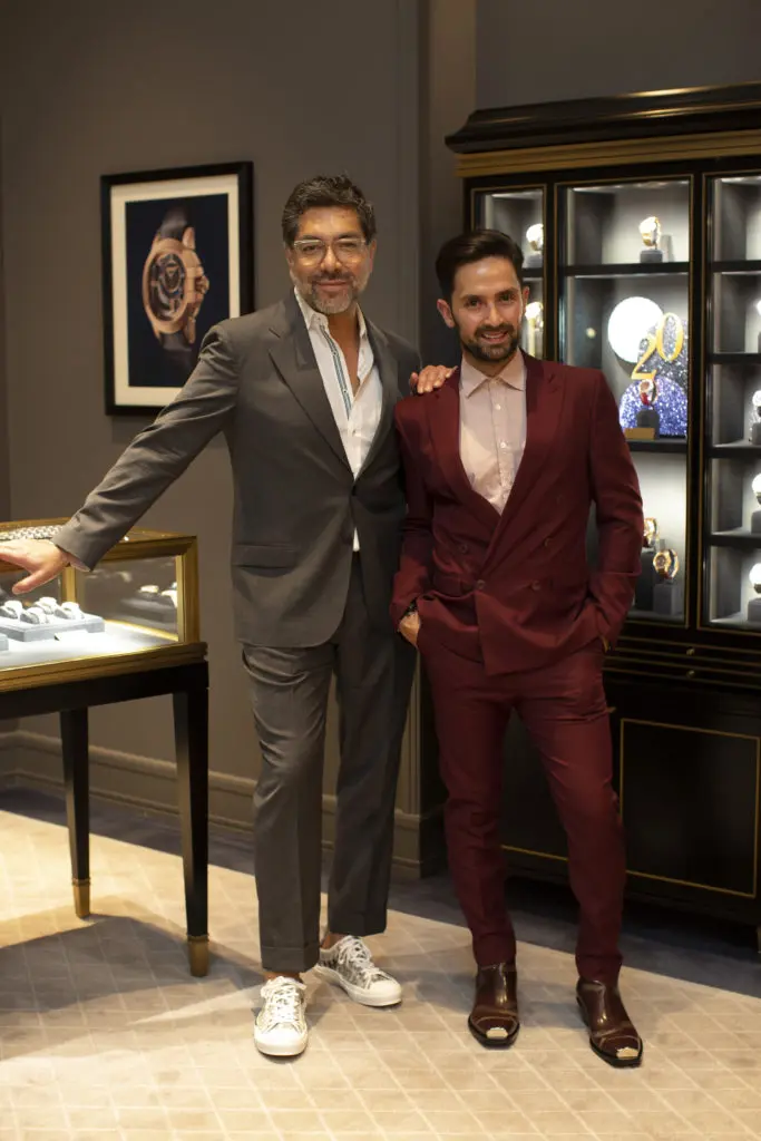 Ceron, Tarek El Bjeirmi at the Harry Winston celebration of the Winston Candy Collection.  (Photo by Jenny Antill Clifton)