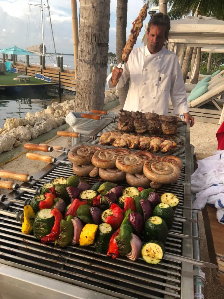 Waterfront cook-outs are offered several times a week at the all-inclusive resort. (Photo by Seelby Hodge)