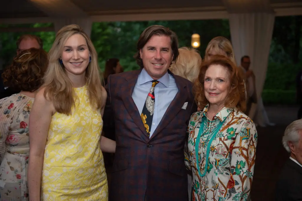 Jacqueline Cole, Thomas Cole, Isla Reckling at the Rienzi Spring Party.  (Photo by Wilson Parish)