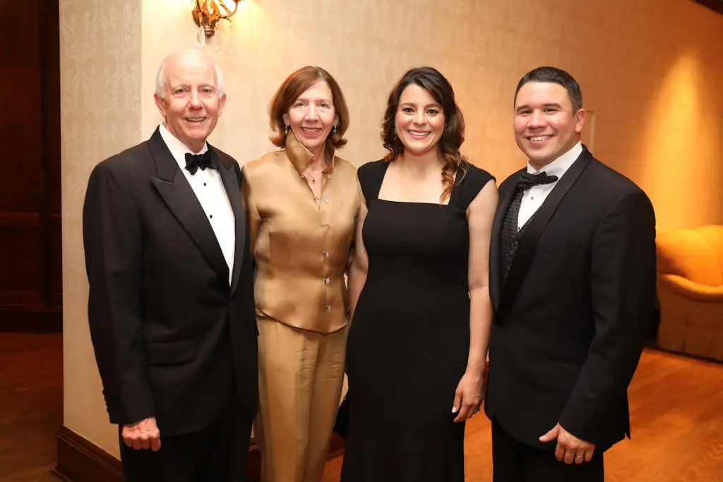 John & Mary Arensdorf, Nadia & Andrew Alonzo at the Da Camera Gala at The Houstonian. (Photo by Priscilla Dickson)