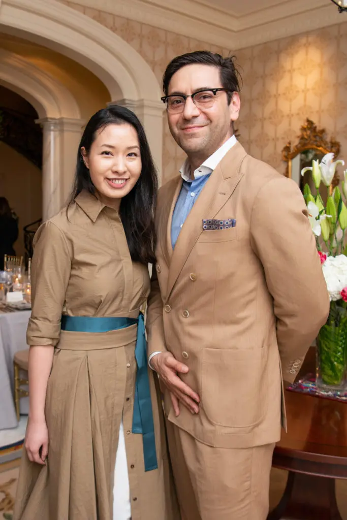 Kimberly Luu, Danny Cuevas of Brunello Cucinelli at the Recipe for Success Delicious Alchemy dinner. (Photo by Michelle Watson CatchLightgroup.com)