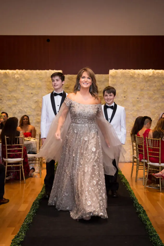 Fox 26's Melissa Wilson and her sons at the LCA Houston International Mother's Day Soirée. (Photo by Sonya Abid)