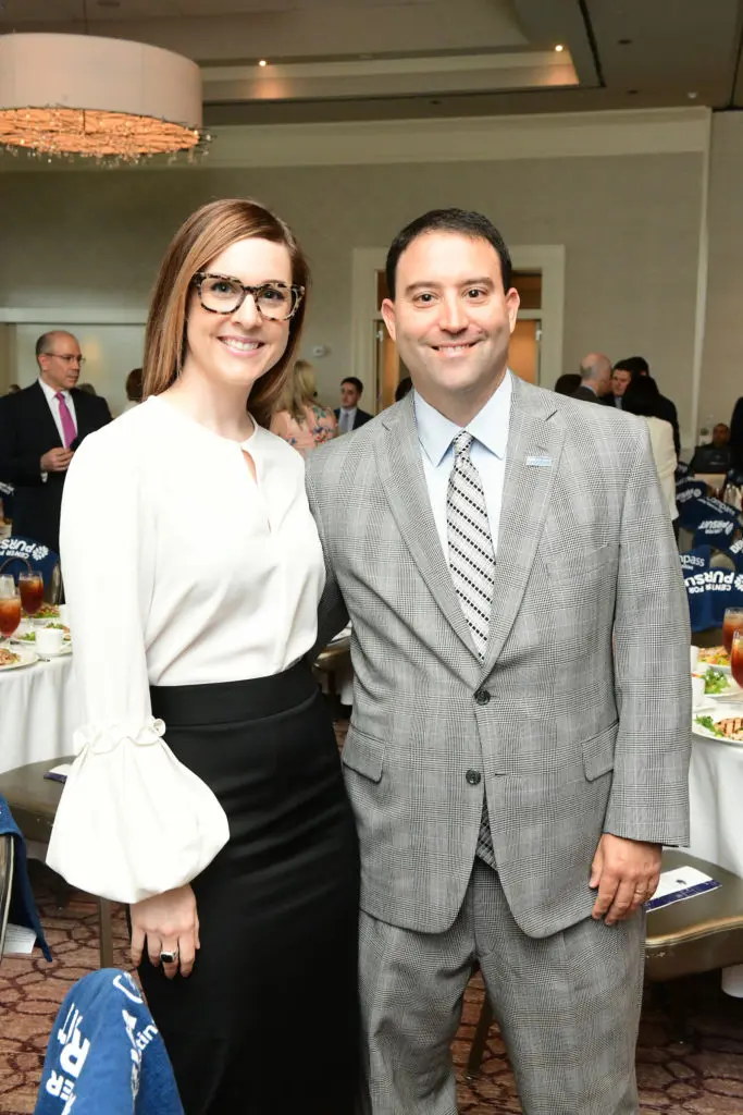 Lindsay Strattan, Scott Zindler  at the Center for Pursuit luncheon. (Photo by Daniel Ortiz)