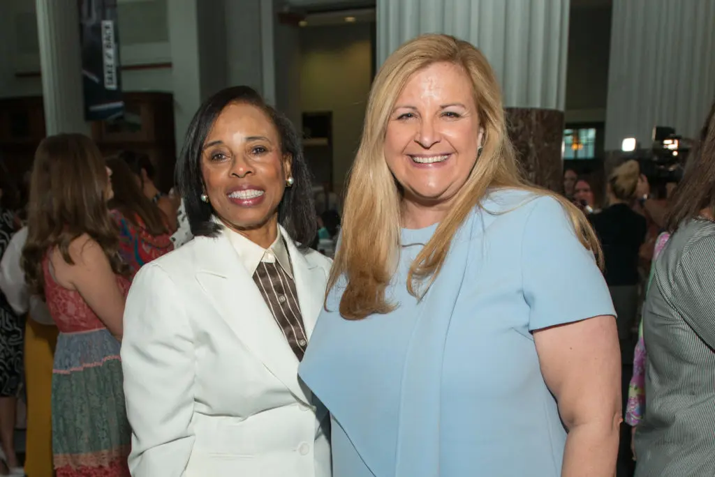 Phyllis Williams, Dee Dee Marsh at the Astros Foundation Safe at Home luncheon. (Photo by Jacob Power)