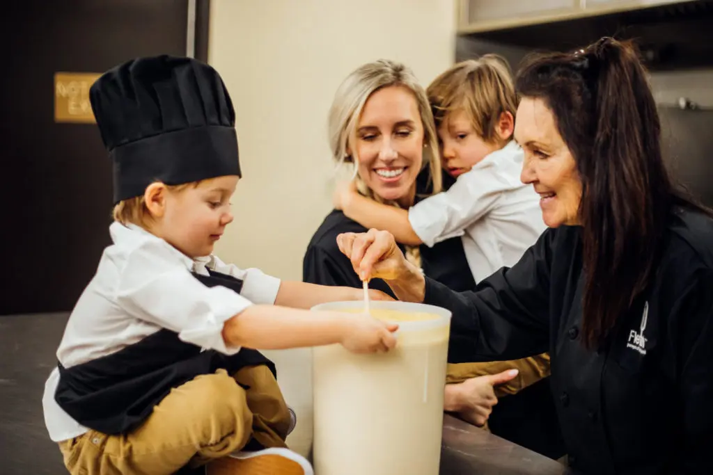 Jace Fletcher, her twin toddlers and her mom Vic Fletcher make quite the food team. (Photo by  James Coreas)