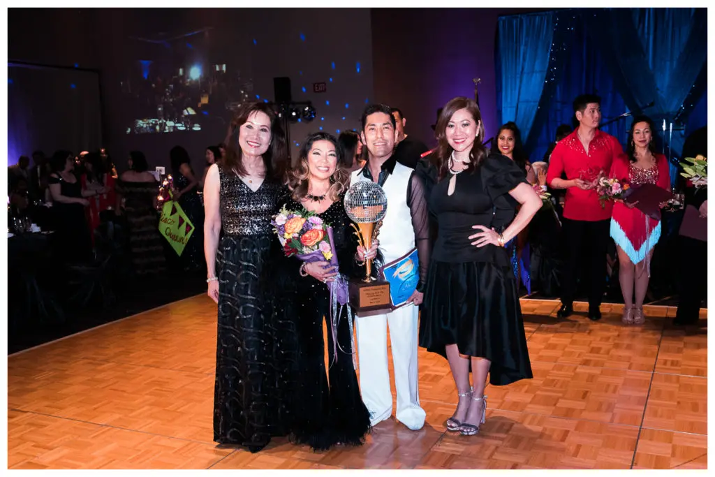 Betty Gee, Tina Zulu, Alex Olivares, Carla Kuaiwa at the Asian Pacific American Heritage Association Gala. (Photo by Ricky Guinhawa)