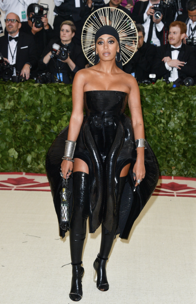 Solange had her Twitter followers choose her Met Gala outfit for her last year. 