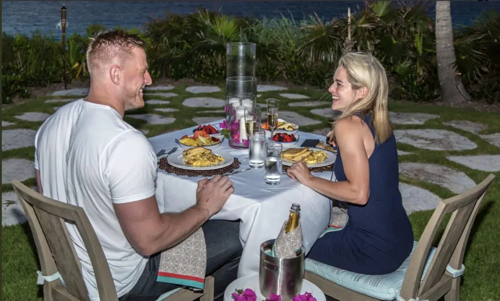 J.J. Watt and Kealia Ohai celebrated their engagement with some breakfast. That's a baller move. (@KealiaOhai)